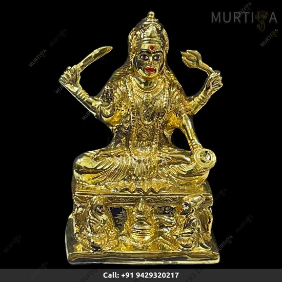 Santoshi Ma Brass Statue Shop Santoshi Maa 15 CM 6 Inch Murtiya